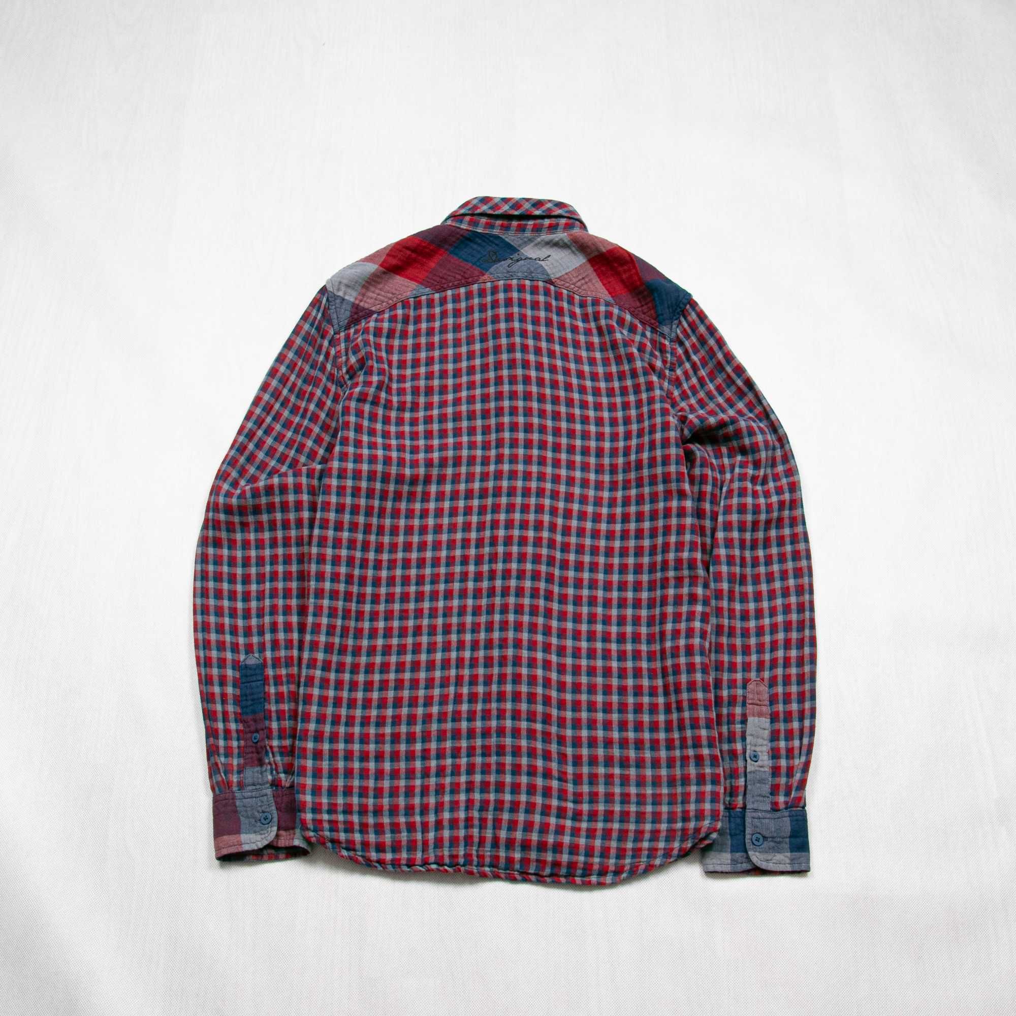 Desigual koszula w kratę M slim burgund
