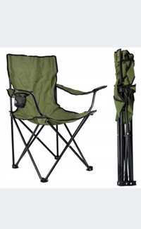Fotel wędkarski Krzesło Turystyczne zielone zieleń