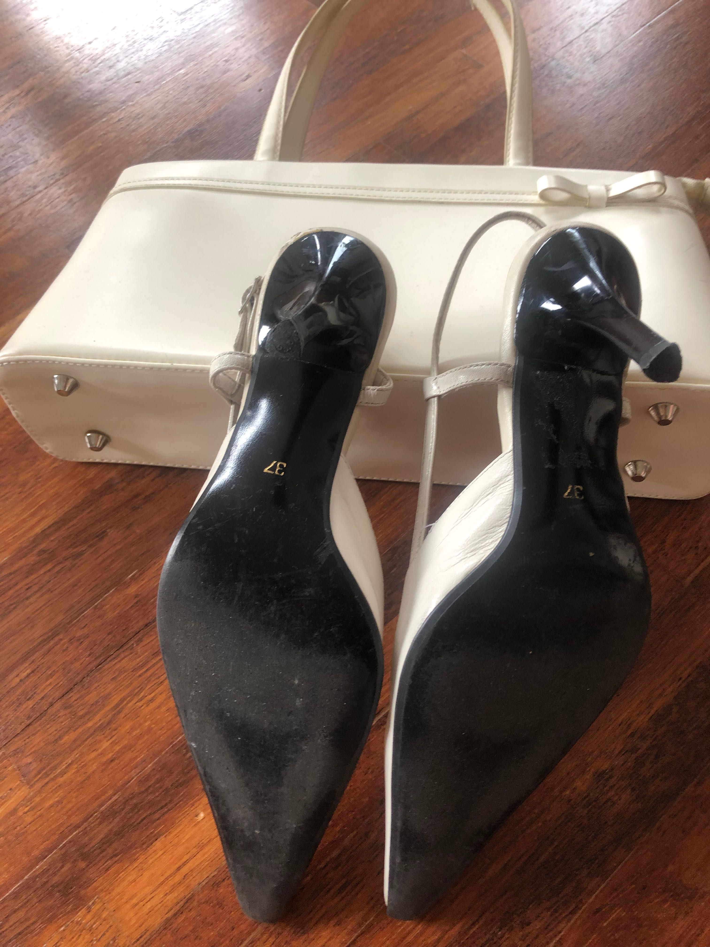 Buty i torebka, kolor ecru