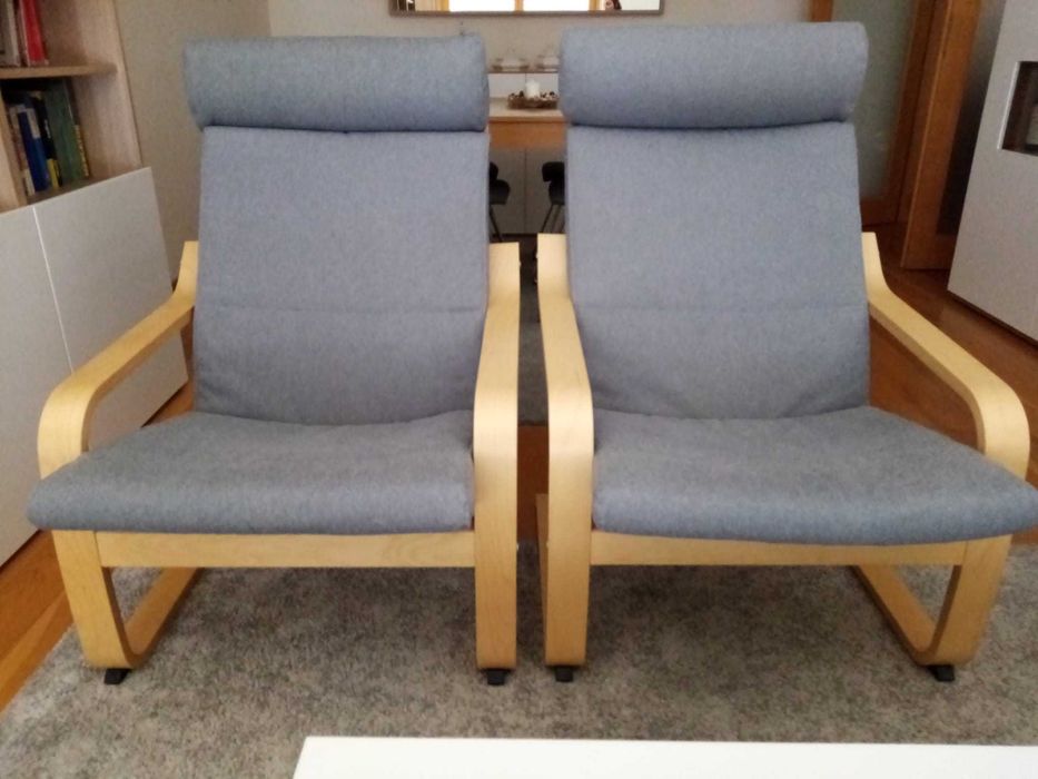 Poltrona poang, perfeito estado, com almofada