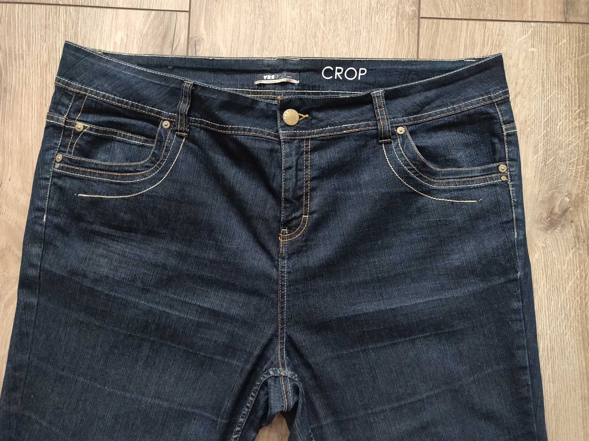Бриджи Crop yes yes jeans UK 20 EU 48 джинс, р.64-68  темно-синие.
