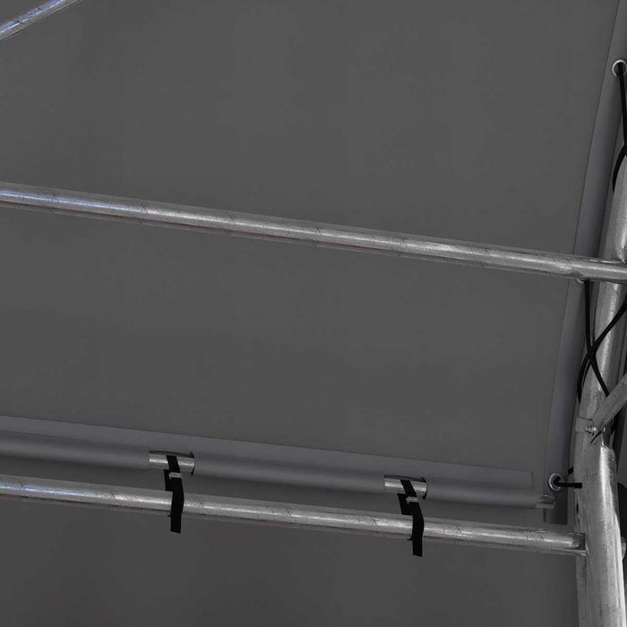 Namiot ZADASZENIA kontenerów PEŁNY przód z małym wejściem 12x12m
