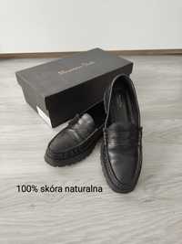 Buty Massimo dutti 38 loafersy mokasyny na grubej podeszwie