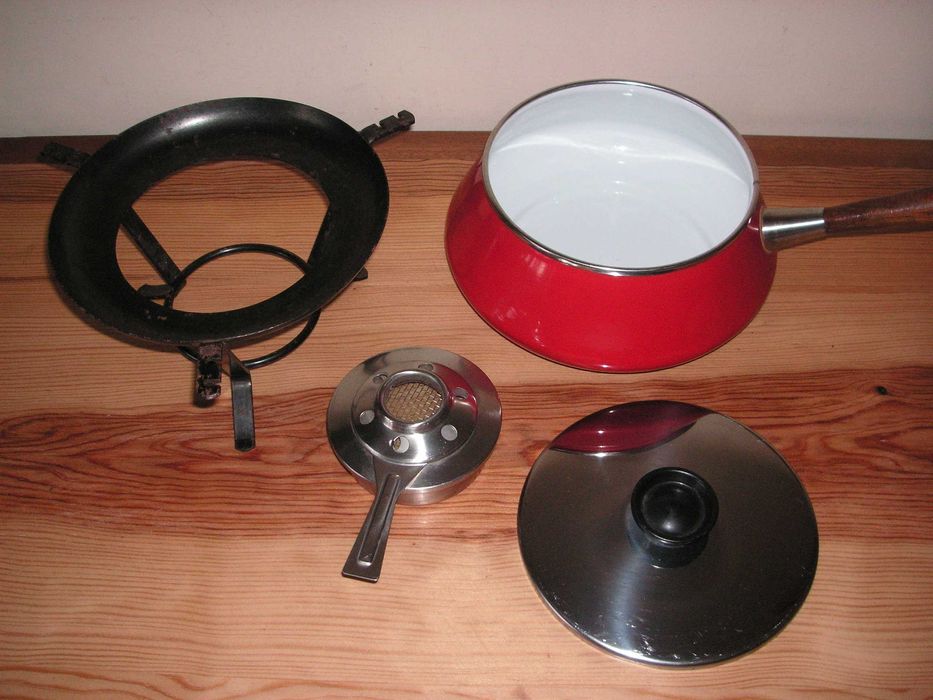 Fondue - Azul, Inox e Vermelho
