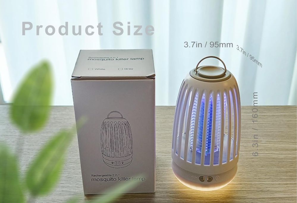 Lampa przeciw komarom, elektryczny zabójca owadów z lampką nocną