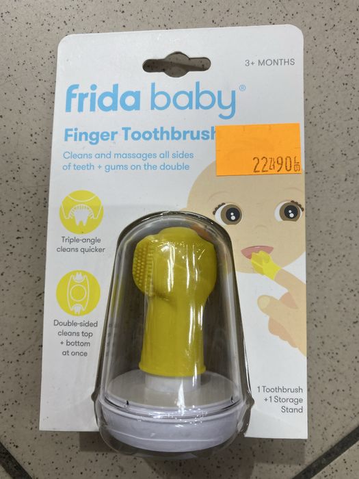 Frida Baby SmileFrida Silikonowa szczoteczka do zębów na palec 3m+