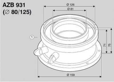 Junkers Bosh Adapter koncentryczny 80/125 nr katalogowy w opisie