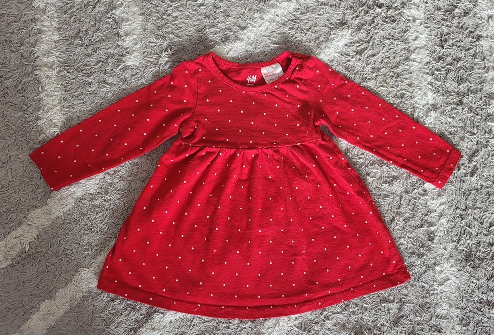 74 H&M czerwona dżersejowa sukienka walentynki święta sesja