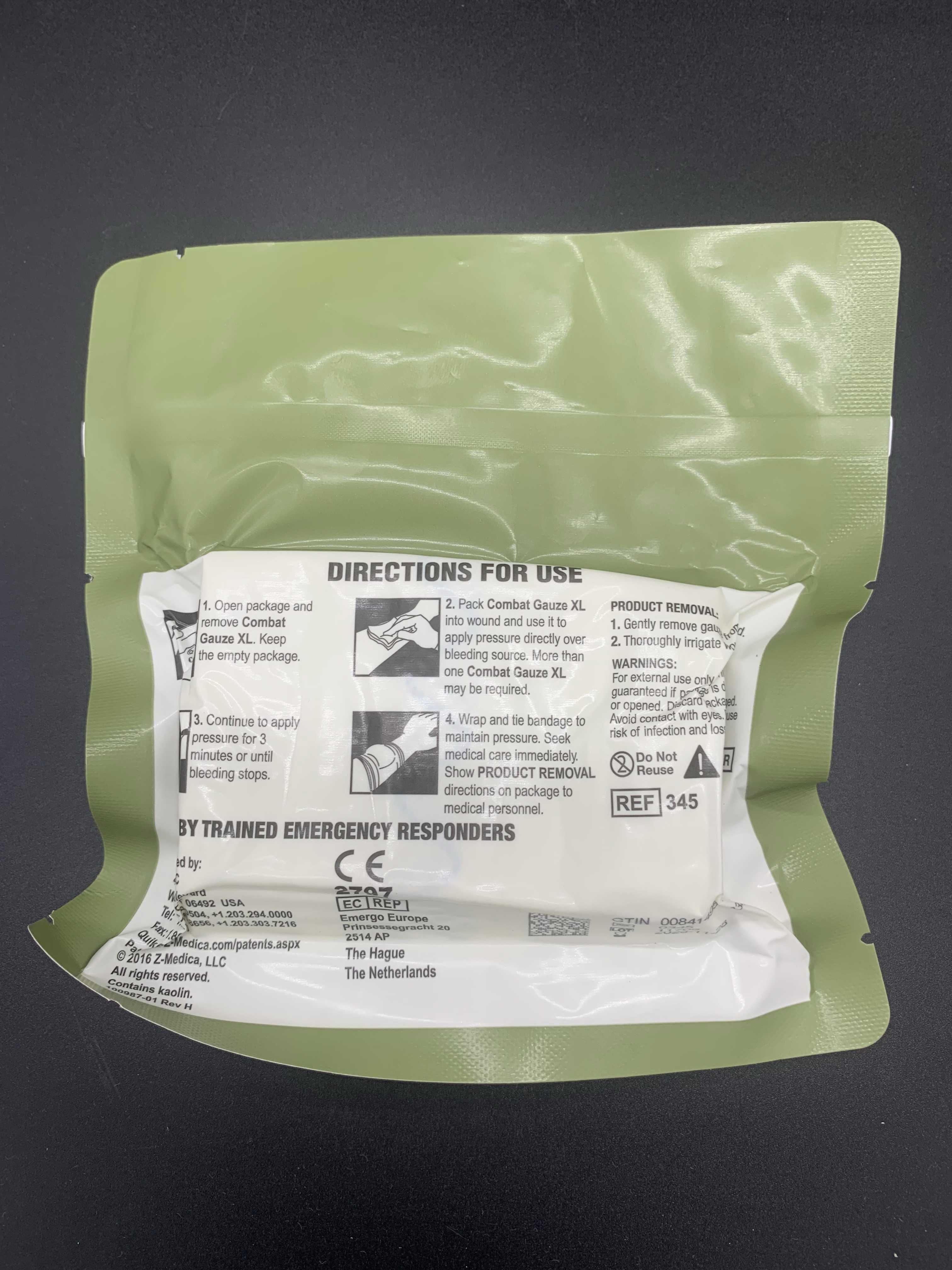 Кровоспинний бинт QuikClot Combat Gauze XL Z-Folded