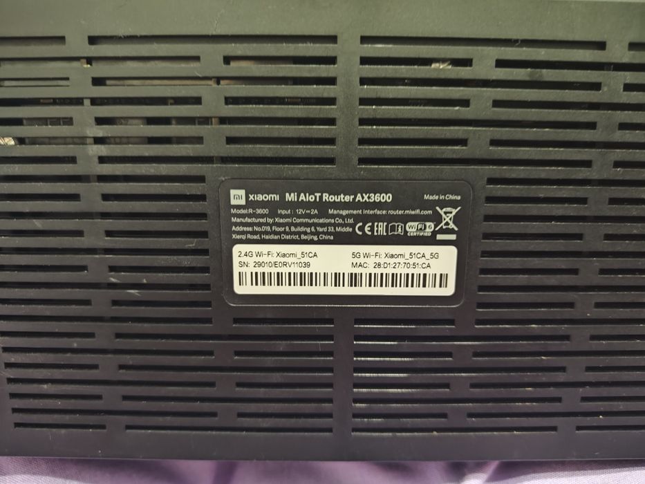 Ax 3600 Xiaomi be 6 WiFi роутер Китай версія