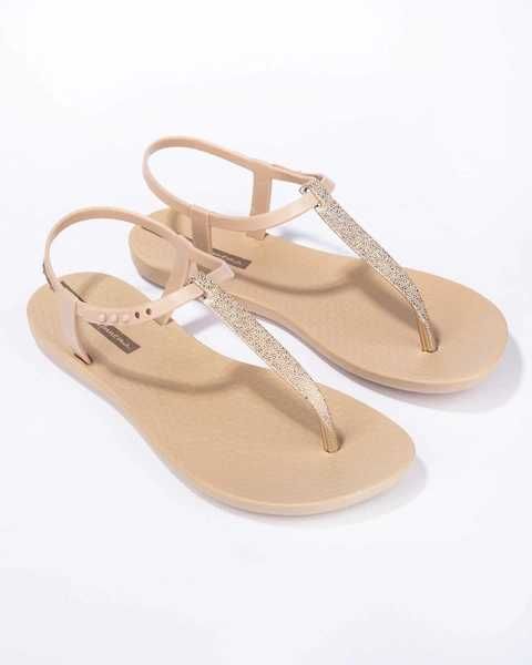 Ipanema Sandal Class japonki damskie lekkie beżowe ze złotym r. 37-42