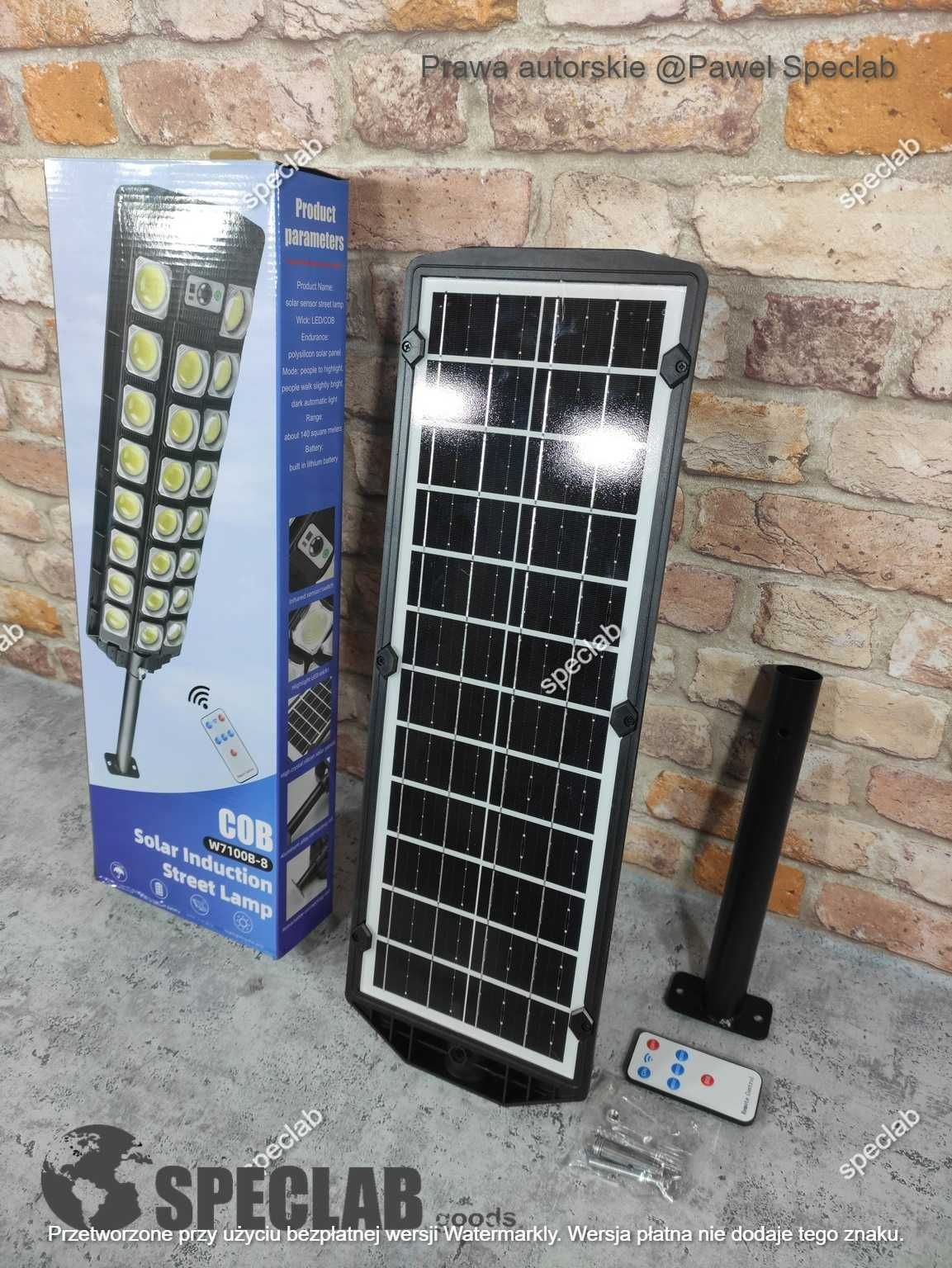 ampa Uliczna Solarna 1500W 30000lm W7100B-8(zestaw 4szt)