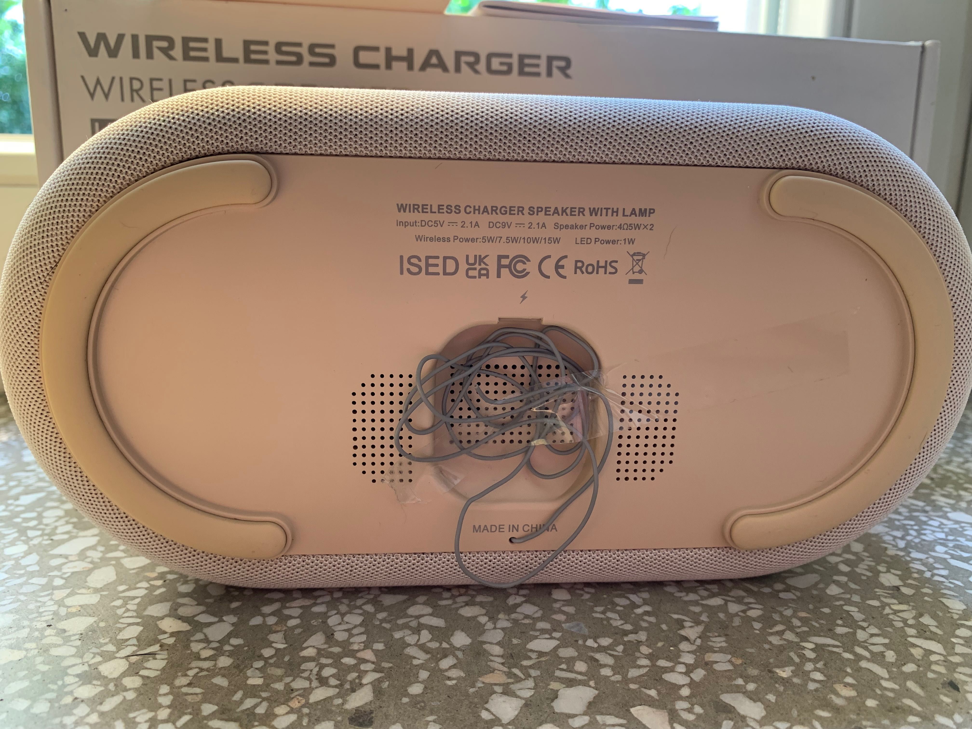 Radio Radiobudzik Głośnik Bluetooth Ładowarka Bezprzewodowa Lampka