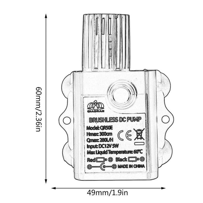 Mini Bomba de agua aquário ultra silenciosa submersivel 12v 280L/H NOV