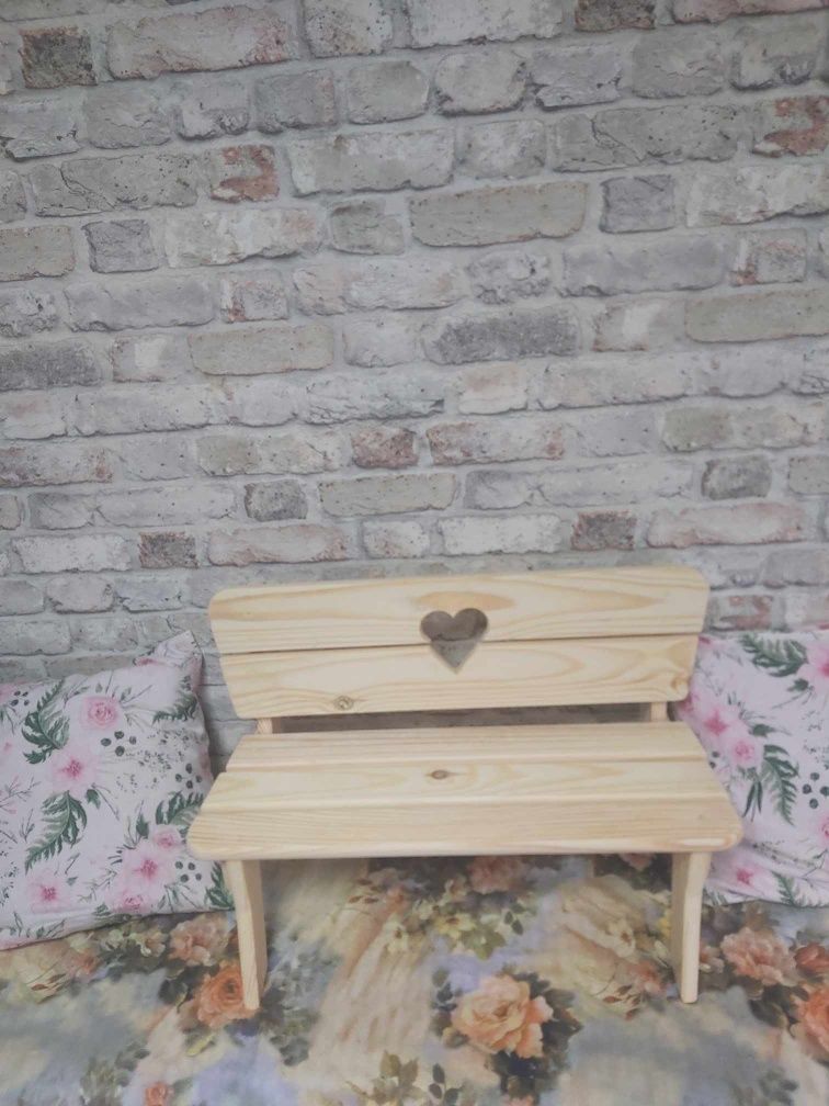 Ławeczka z płotkiem rekwizyt do sesji zdjęciowej mini