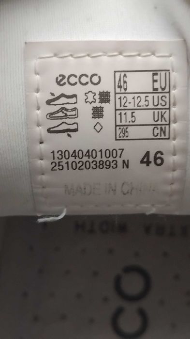 Ecco на gore-tex  46 р 29,5 см кросівки