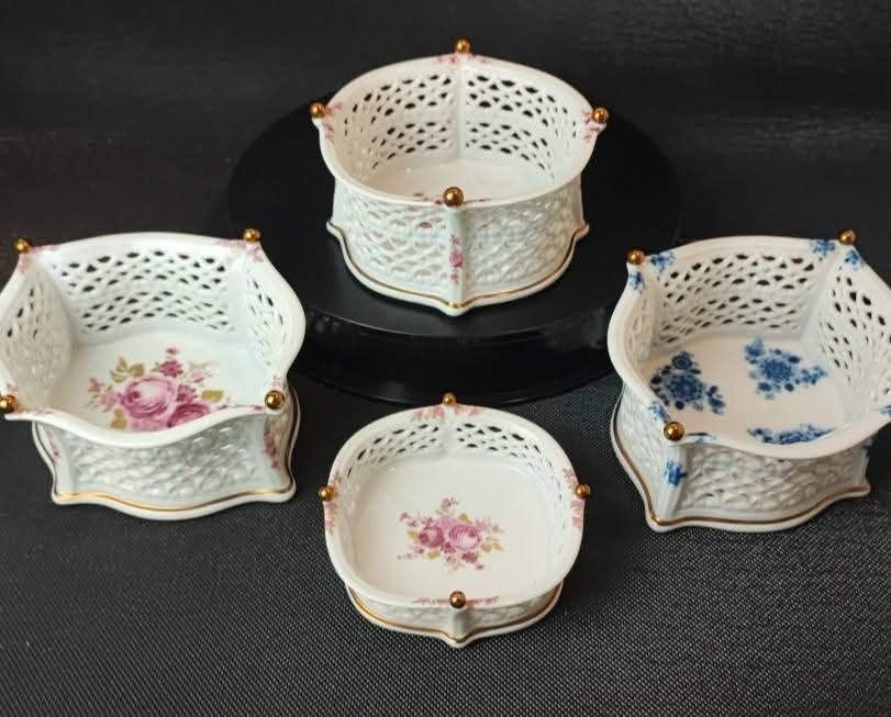 Vintage Porcelanowy ażurowy koszyk pojemnik Wallendorf od lat 1964