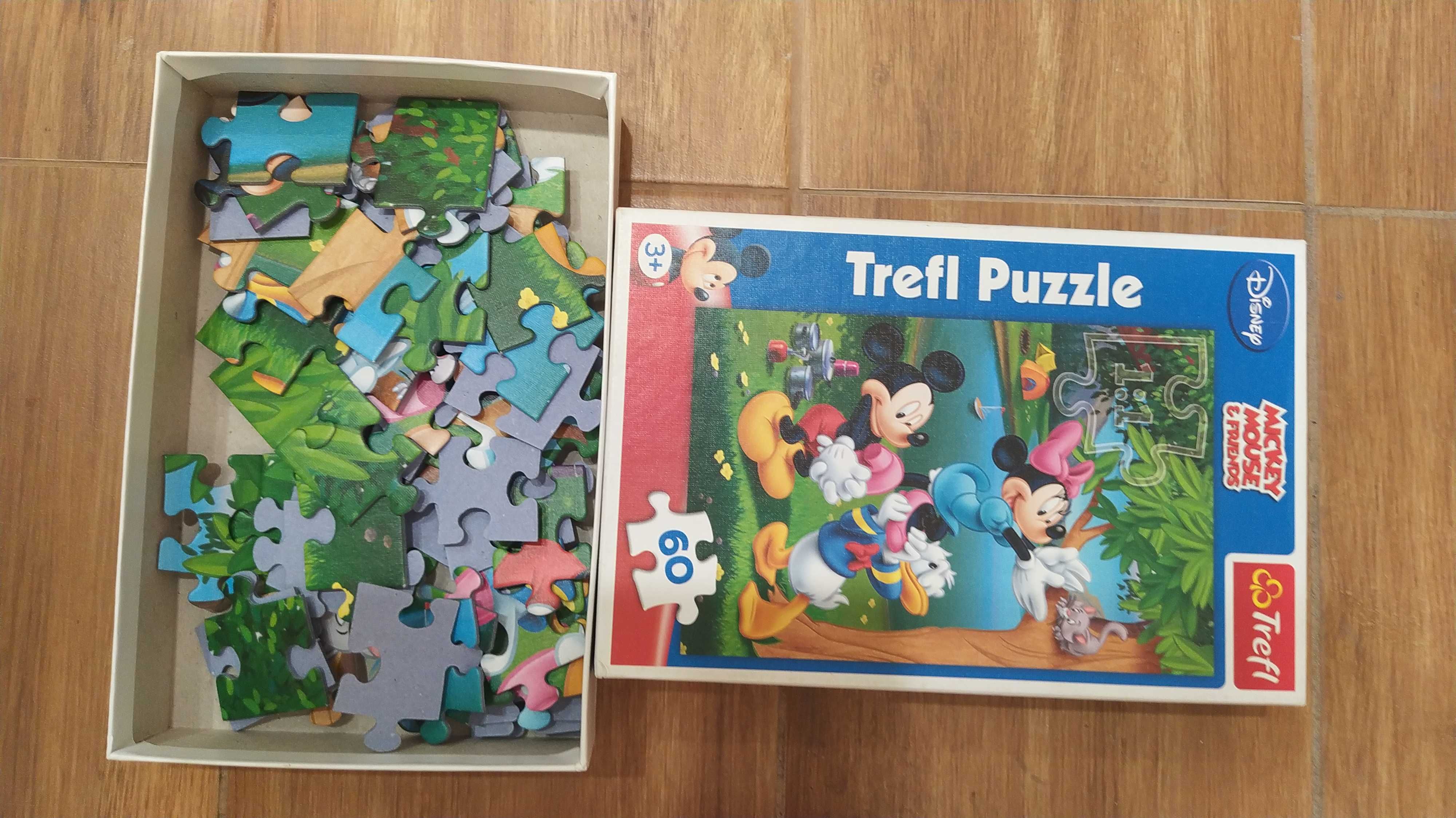 Puzzle Trefl 60 elementów Myszka Miki 3+, Kraiina Lodu 4+