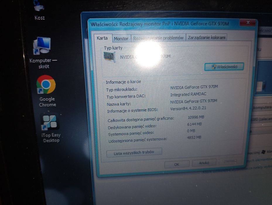 Laptop msi Gt 683 grafika 6 gb  dysk ssd 512 dysk 1 tb 10 GB ram