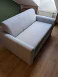 Rozkładana sofa, szara 142x92x85