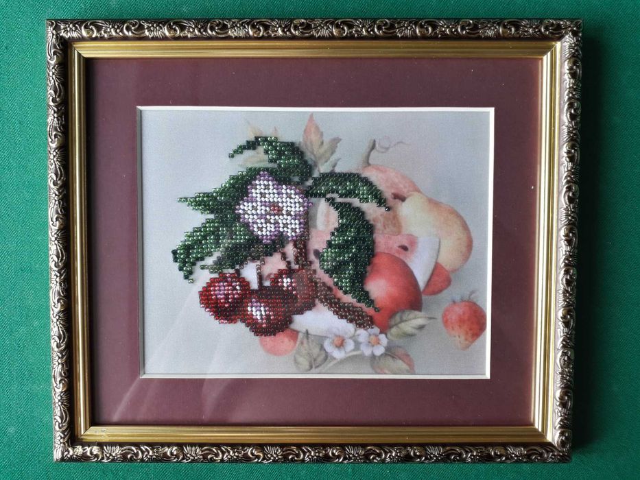 Комплект :4 картини бісером. Натюрморт .