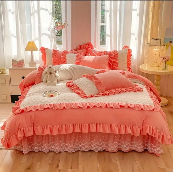 Постільна білизна! Розкішний набір! комплект 4 шт. Дуже тепленький!