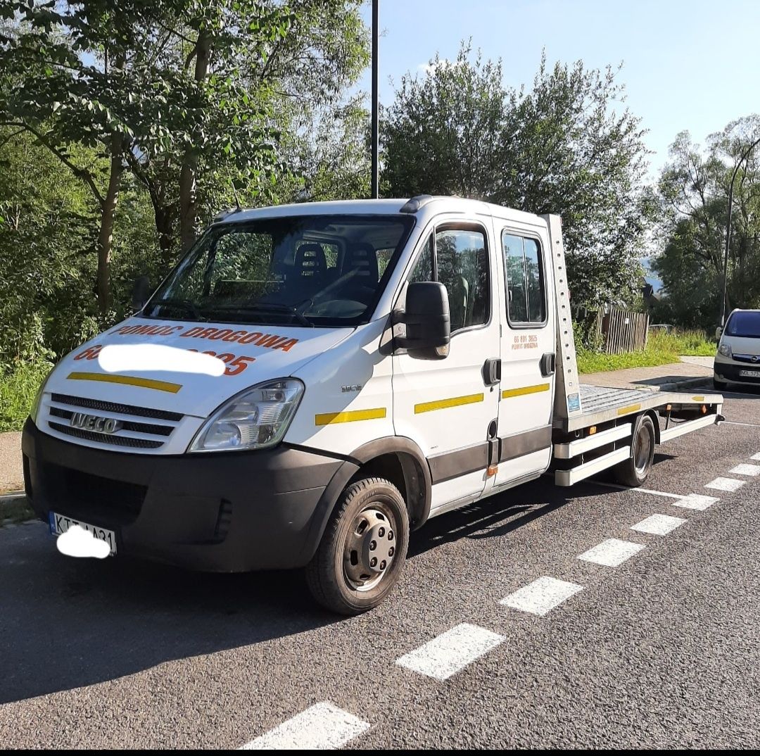 Iveco Daily 35c12 Laweta bliżniak Dubelkabina 7osobowa Pomoc drogowa