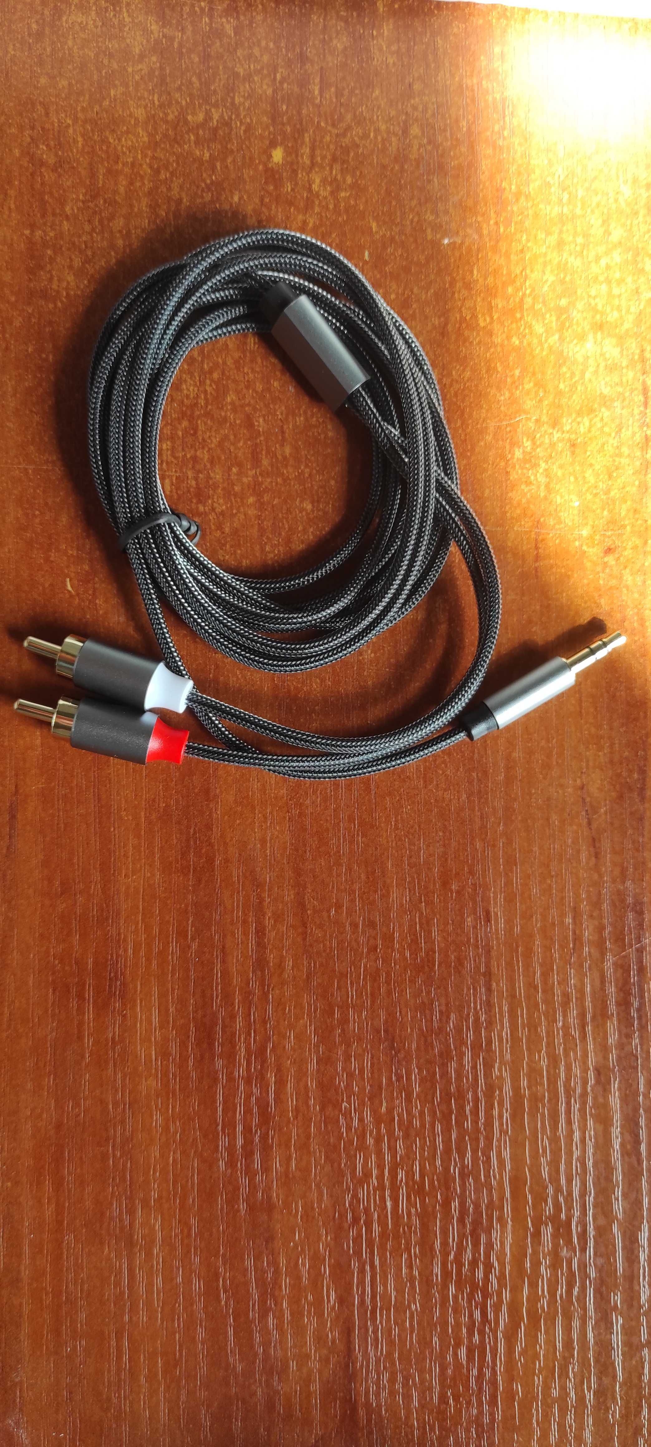 Аудіо кабель, Провід кабель aux jack 3.5mm to 2 x RCA  stereo 1метр