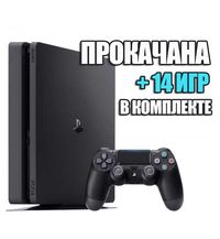 PlayStation 4 SLIM 1 TB БУ + 14 Игр #358 + Гарантия (PS4)