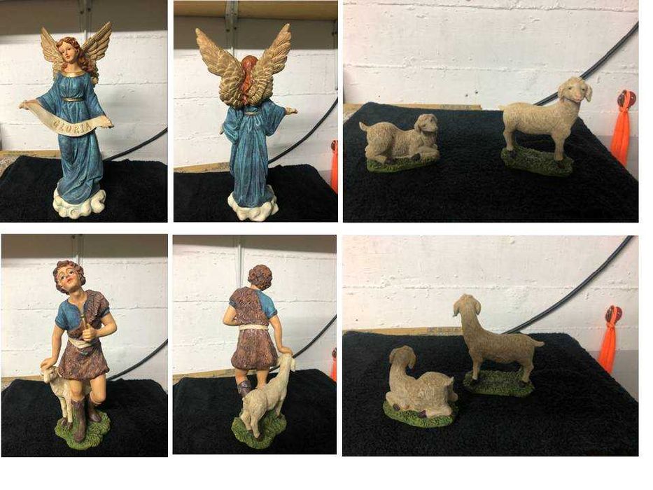 Presépio Completo com Figuras + Árvore Iluminada + Pai Natal