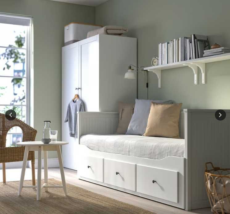 Cama HEMNES c/3 gavetas, branca, sem colchões