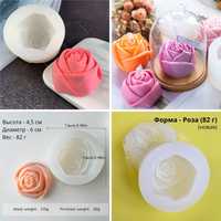 Молды 3D, розы, силиконовые формы для свечей и мыла