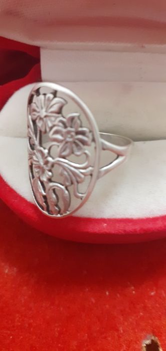 Серебряное кольцо  серьги сережки  925 проба