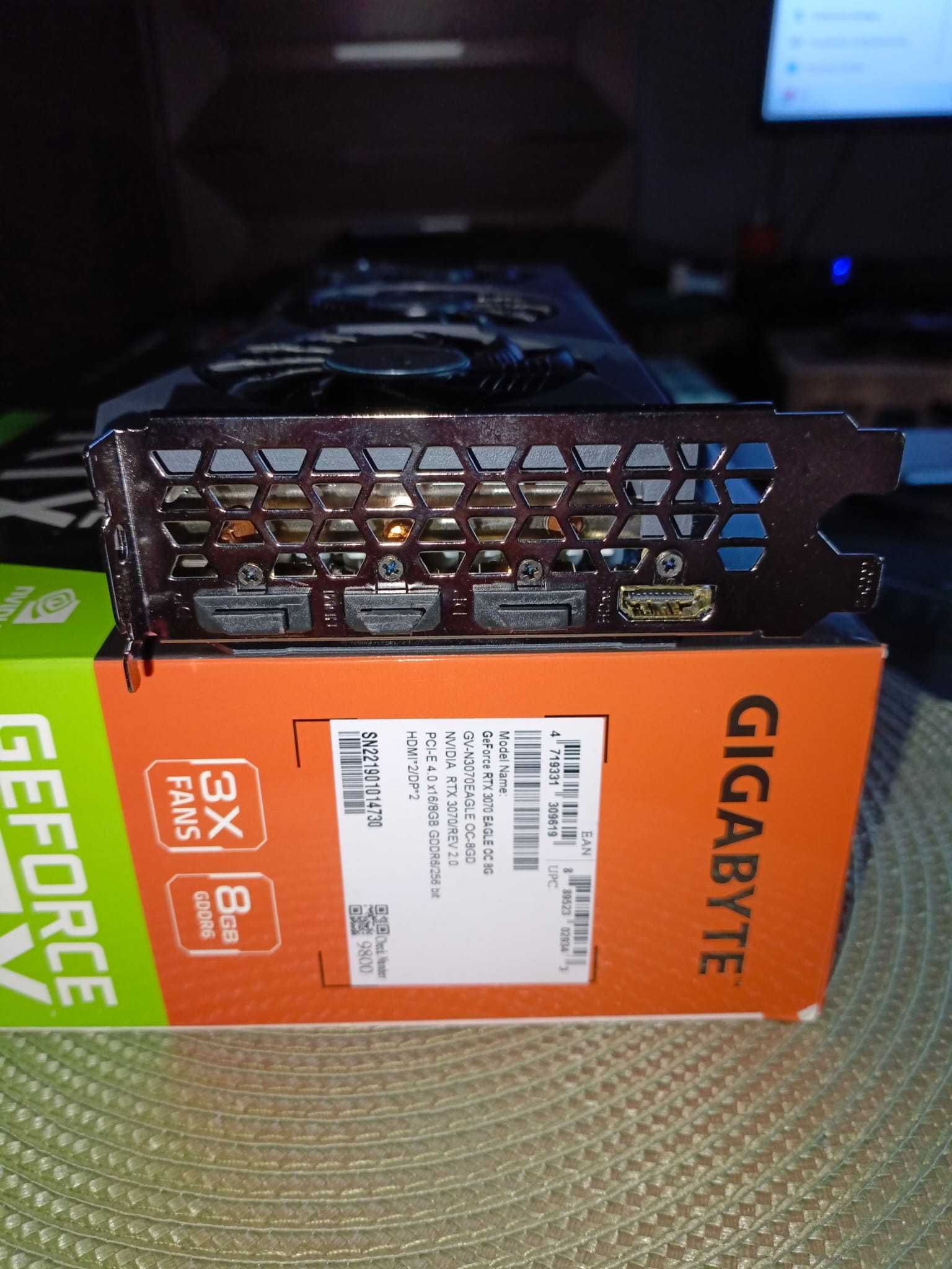 GIGABYTE RTX3070 8GB GDDR6 256bit LHR RGB - plomba, karton!