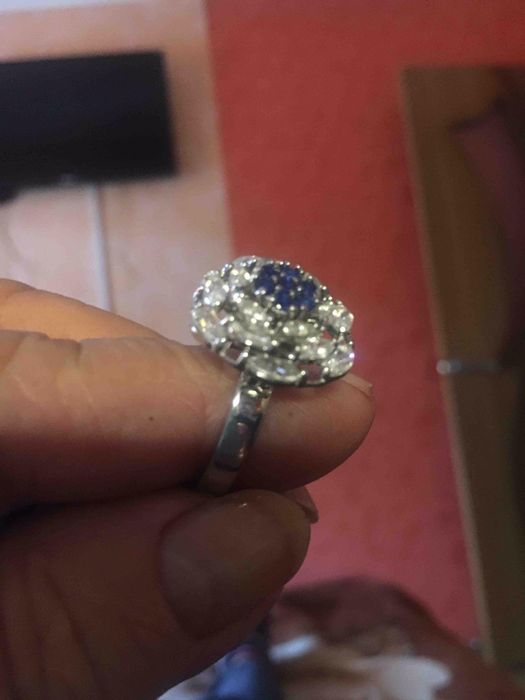 Набор серьги и кольцо СК 17,5 см (серебро),та набор 16,5.