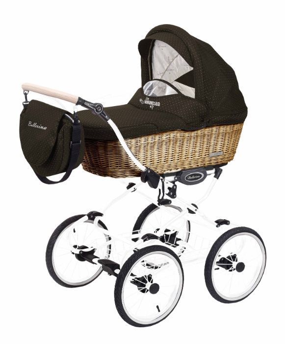WIKLINOWY wózek retro BabyActive Ballerina wiklina aż 4 LATA GWARANCJI