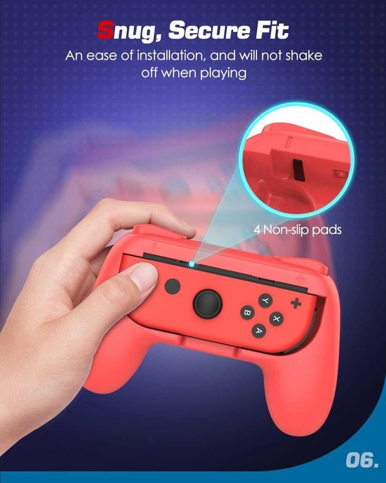MoKo Uchwyty kompatybilne z kontrolerem Joy-Con Nintendo. 2 sztuki ABS