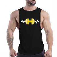 Koszulka tank-top na siłownię z motywem gym/fitness/siłownia (M)