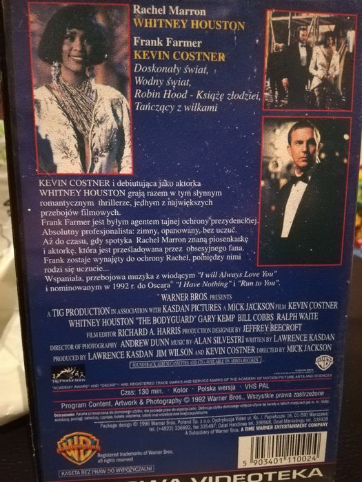 Bodyguard orginalny film VHS stan bardzo dobry