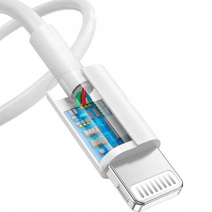 Kabel 1m USB-C Lightning do Ładowania IPhone 8,X,11,12,13,14 Mini PRO