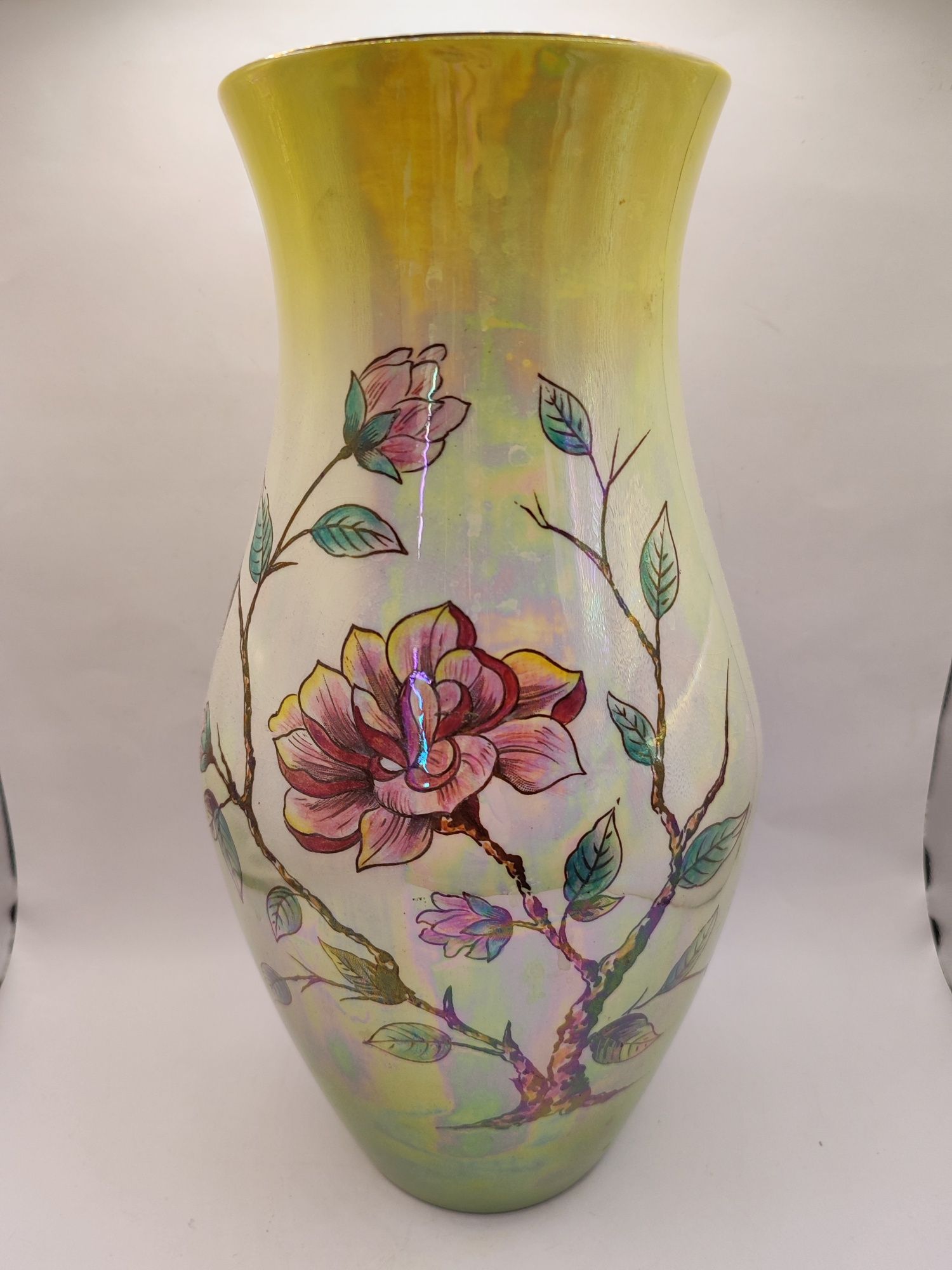 Duży wazon Royal Winton Grimwades porcelana kwiat gałąź Anglia