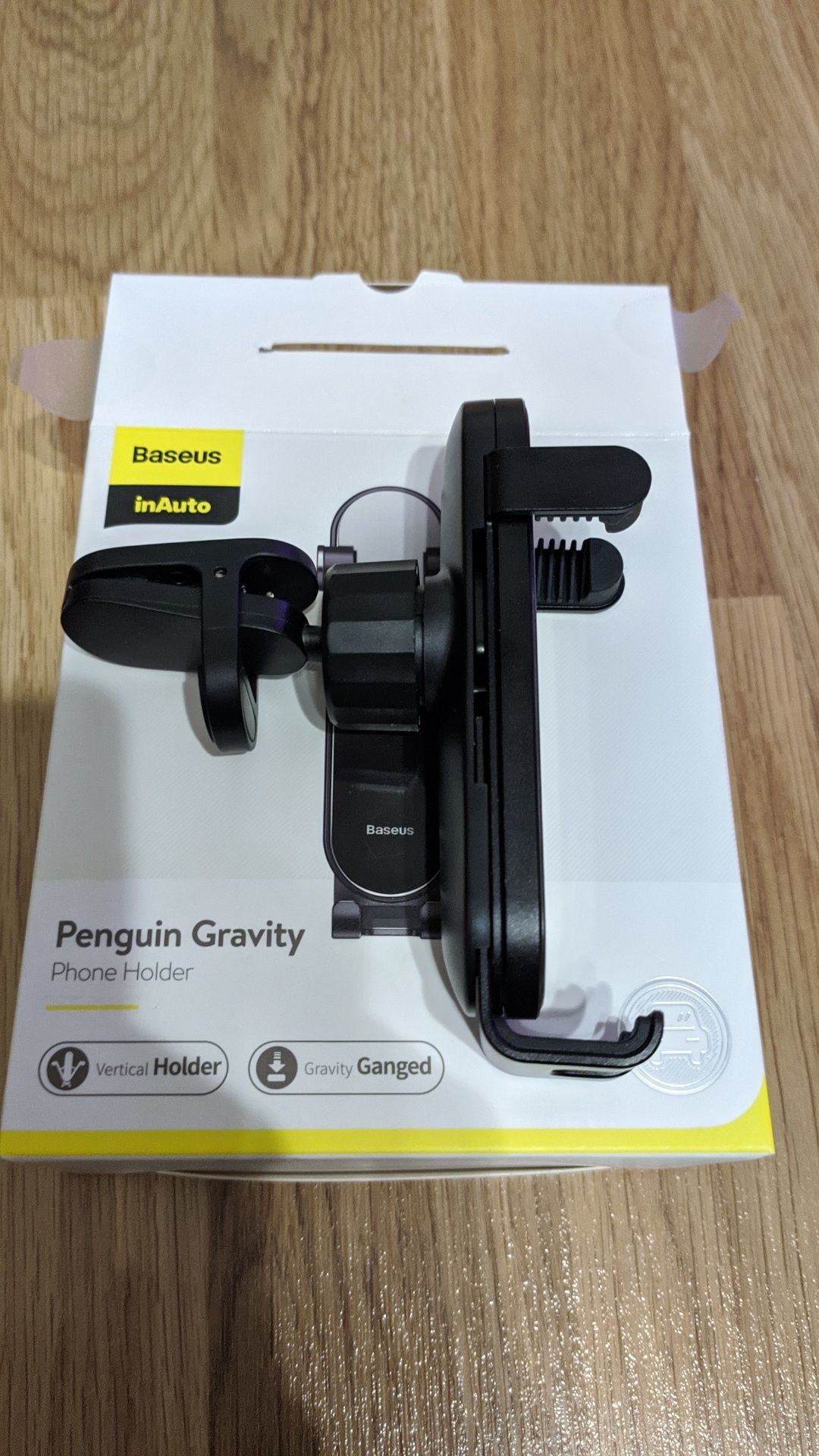 Автотримач Baseus Penguin Gravity SUYL-QE01 Black (165735)