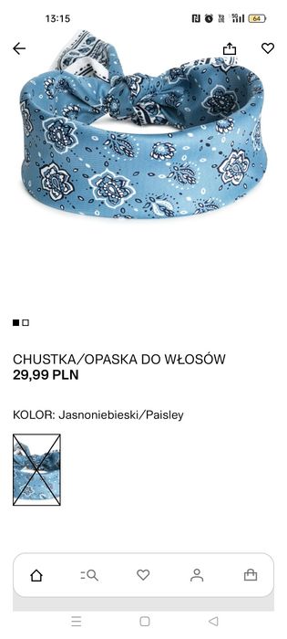 HM Chustka Opaska do włosów 50x50 cm