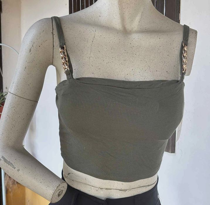 Top verde tropa  para senhora
