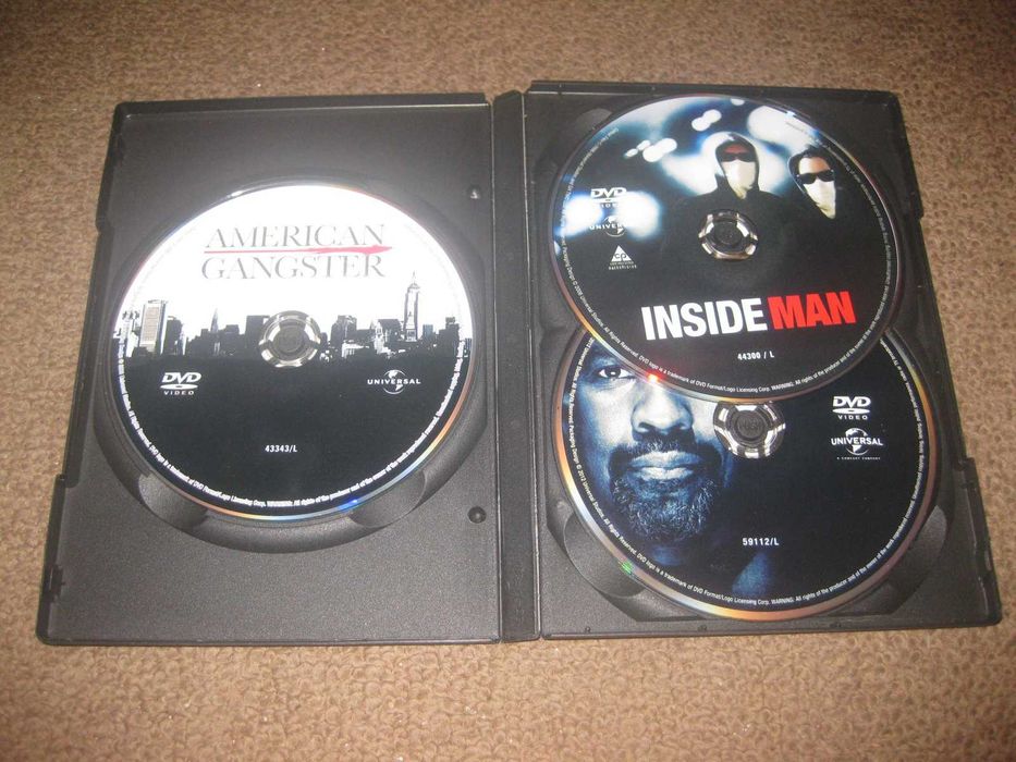 Box com 3 Filmes em DVD com o Denzel Washington