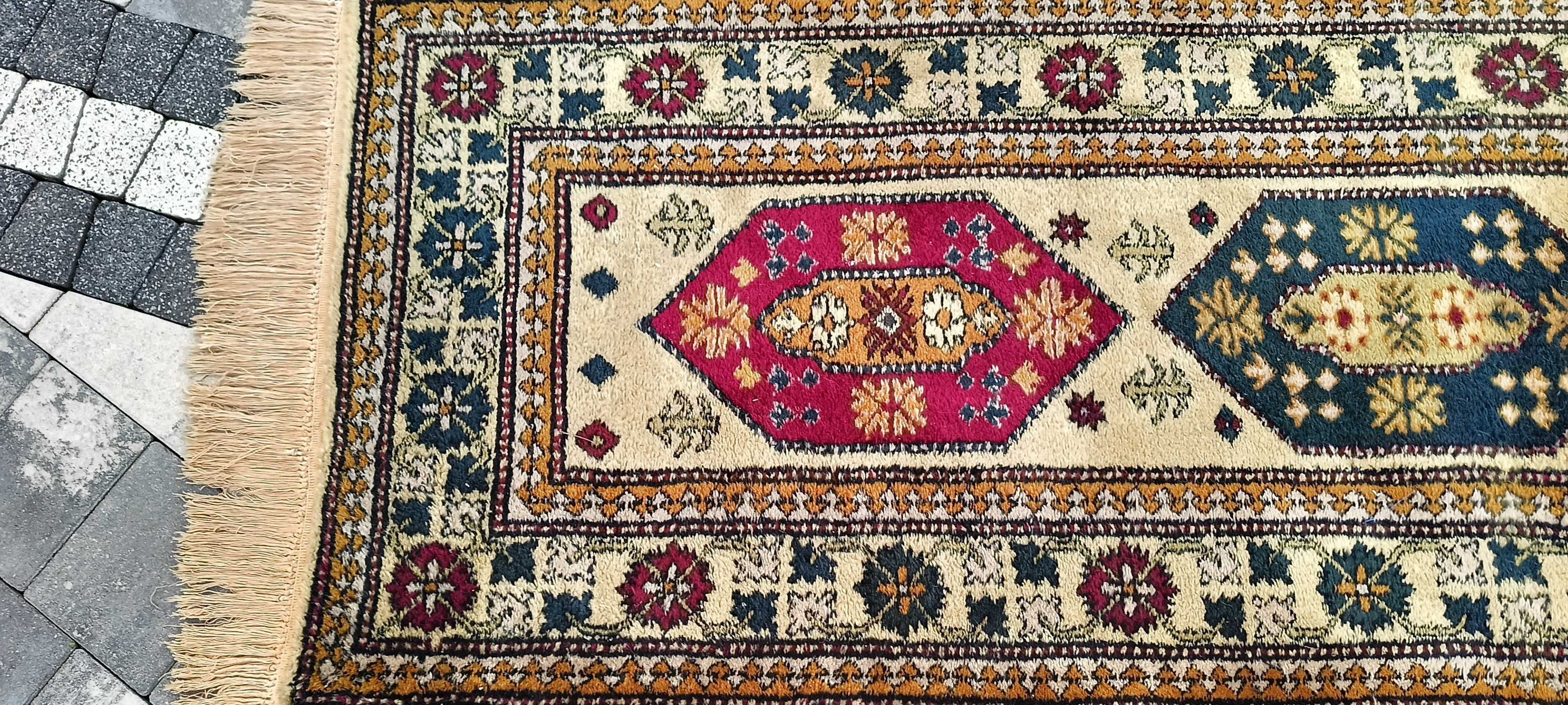 Perski dywan wełniany chodnik 283 x 77 cm wełna chodnik
