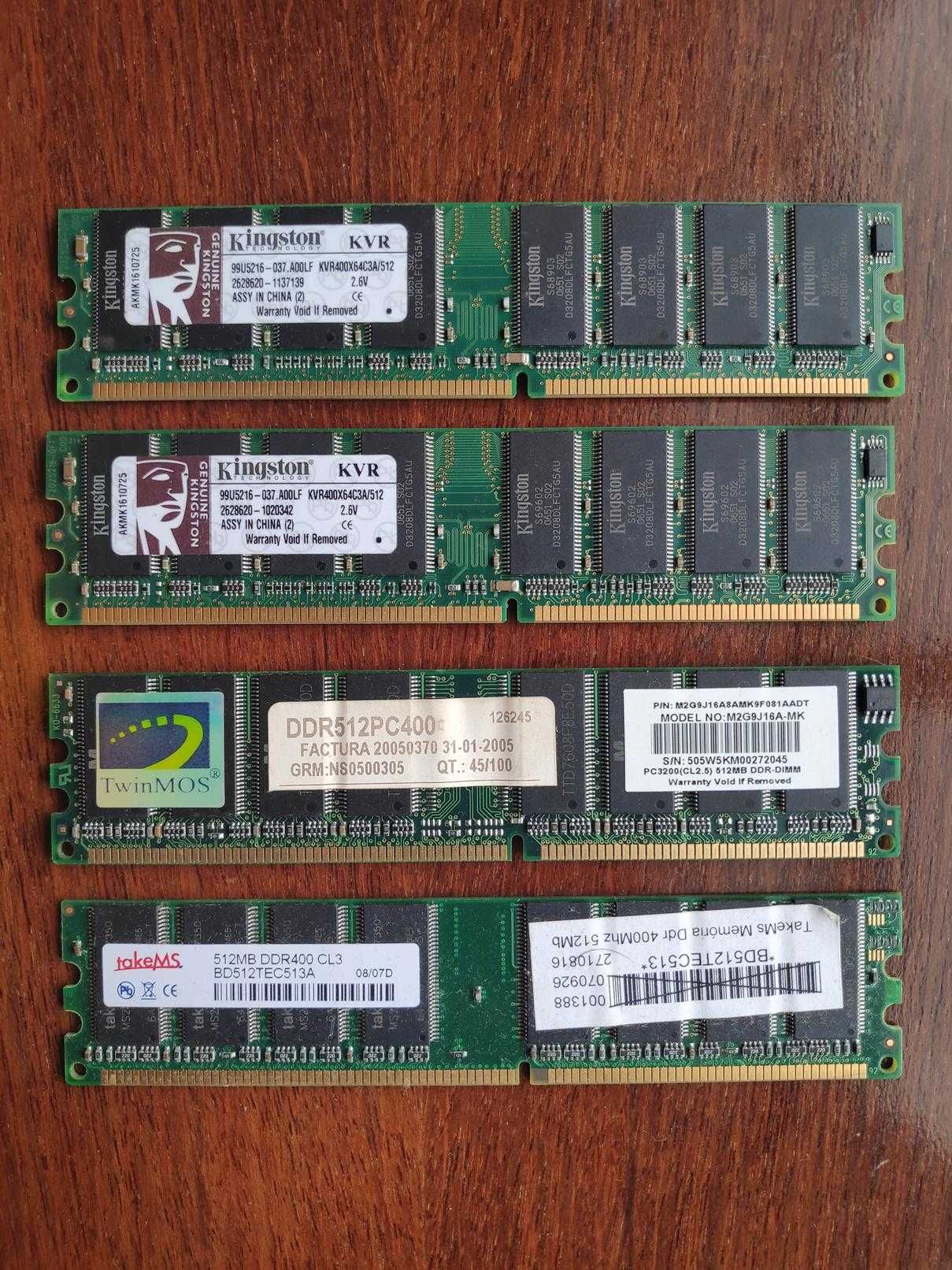 Memória RAM 512MB DDR (x4)