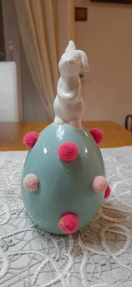 Zając królik Wielkanoc figurka ceramiczna-  Home&you