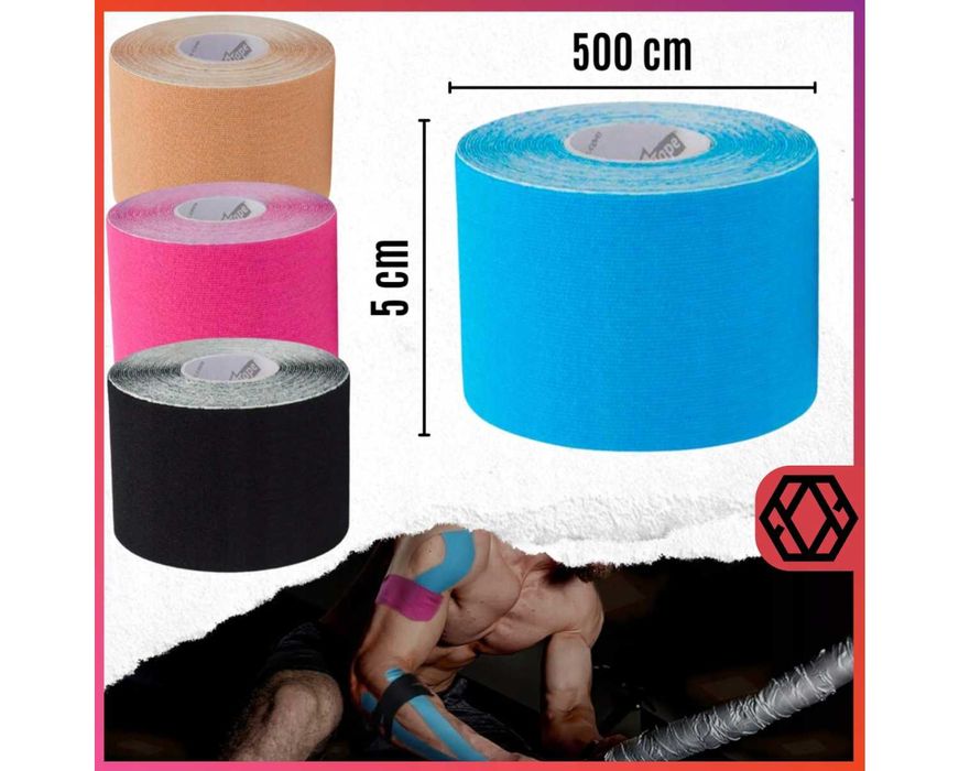 Taśmy Kinesiotaping Tejpy Plastry Taśmy Kinezjologiczne 5x5m na Ciało