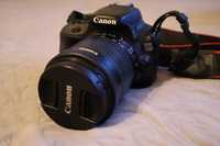 Lustrzanka Canon EOS 100D korpus + obiektyw 18-55 stm